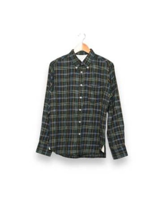 Universal Works Green Daybrook Shirt 29151 Ikat Twill Check S for men