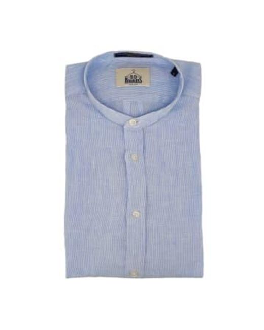 B.D. Baggies Blue Bradford Linen Stripes Man /sapphire Shirt for men