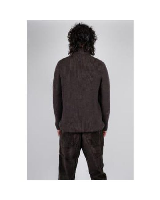 Hannes Roether Gray Mixed Turtle Neck Sweater Grey/brown Large for men