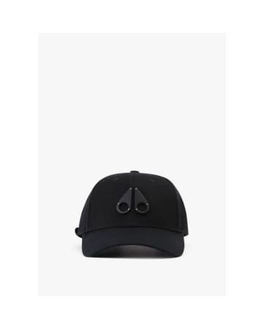 Moose Knuckles Black S Logo Icon Cap for men