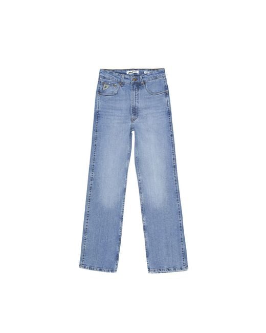 Lois River Button Triple Jeans in Blue Lyst