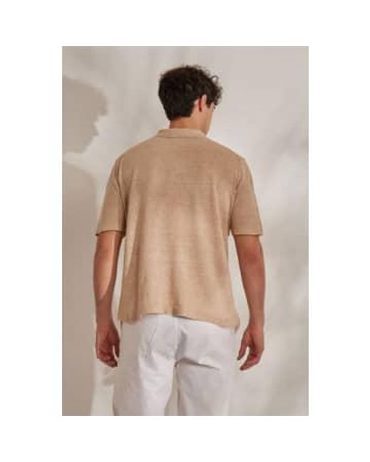 Camisa punto abotonado arena Daniele Fiesoli de hombre de color Brown