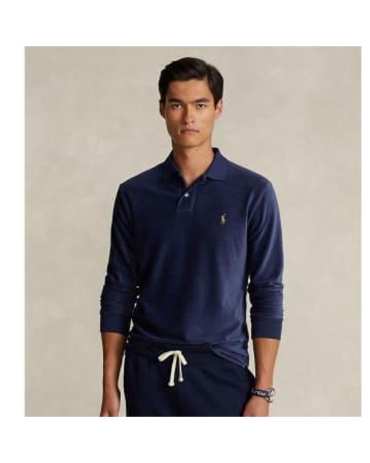 Ralph Lauren Blue Classic Fit Knit Corduroy Polo Shirt Xl Navy for men