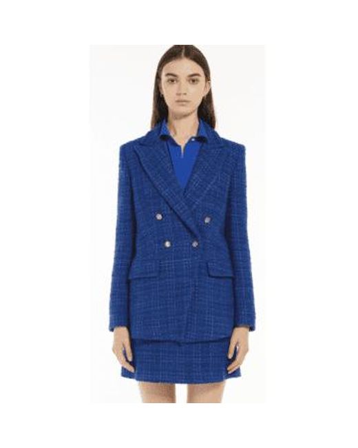 Glasgow Tweed Style Blazer di Marella in Blue
