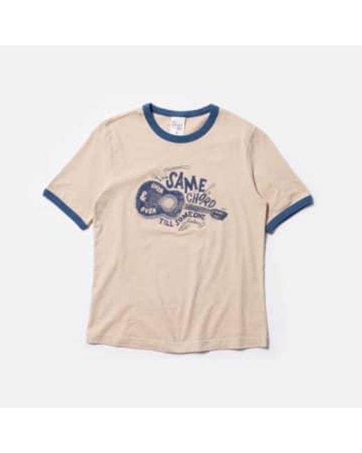 Nudie Jeans Natural Love Gitarr T Shirt Dusty Xs