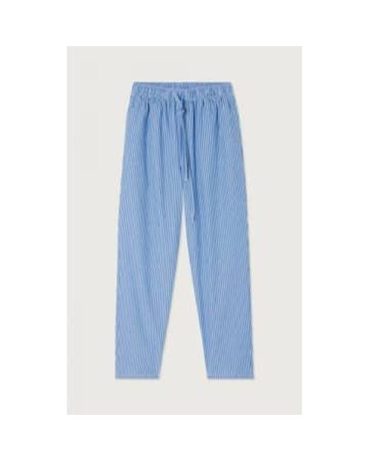 Pantalones zatybay en stripes American Vintage de color Blue