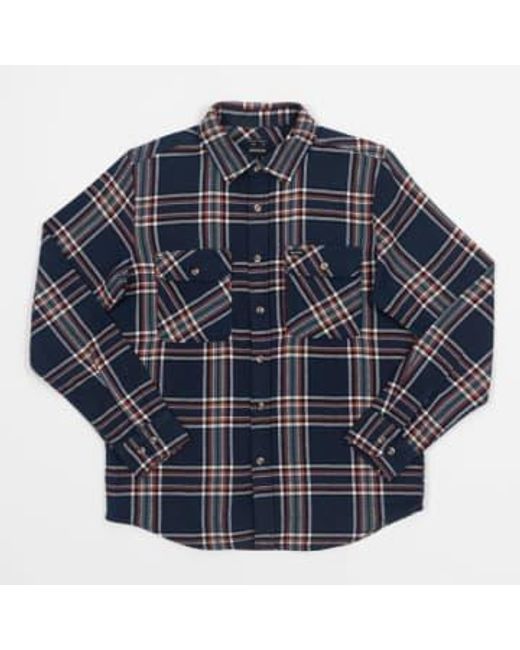 Brixton Blue Bowery Flannel Check Shirt for men