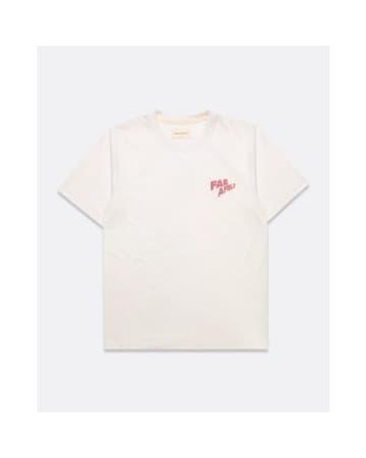 Afts287 Graphic T Shirt Rocket Lolly Print In Snow di Far Afield in White da Uomo