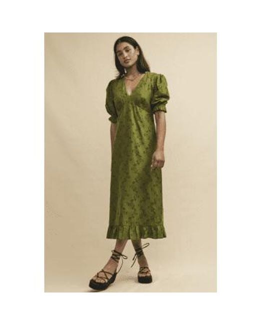 Nobody's Child Green Delilah Olive Broiderie Dress 6