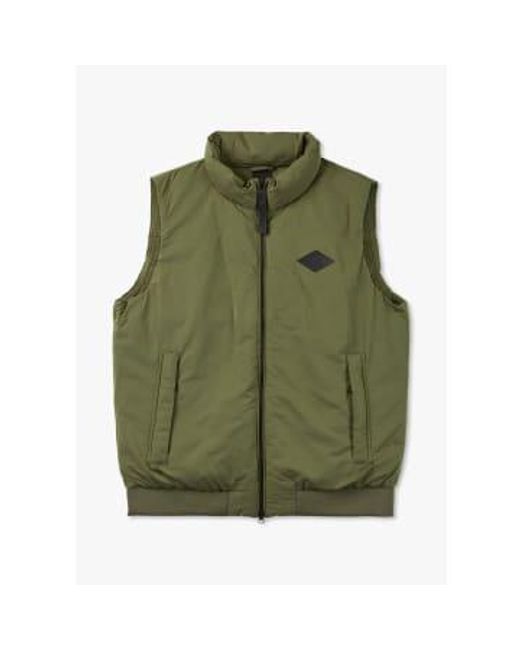 Replay Green S Quilted Gilet Vest for men