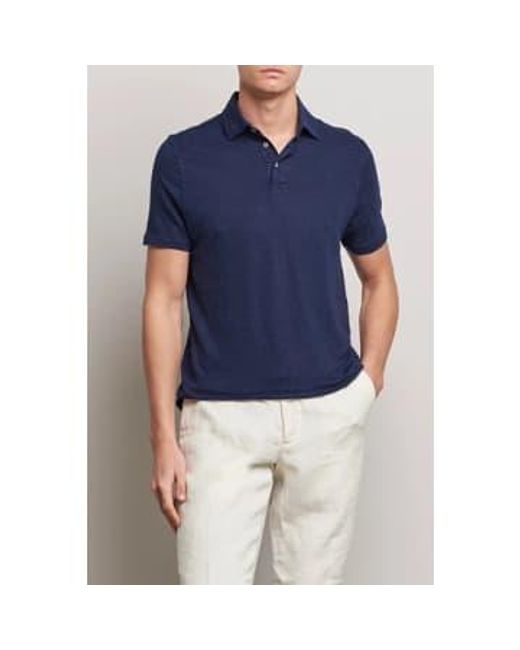 Stenstroms Blue Linen Polo Shirt 4412742462180 for men