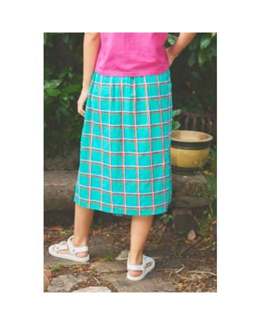Lowie Green Check Skirt Small