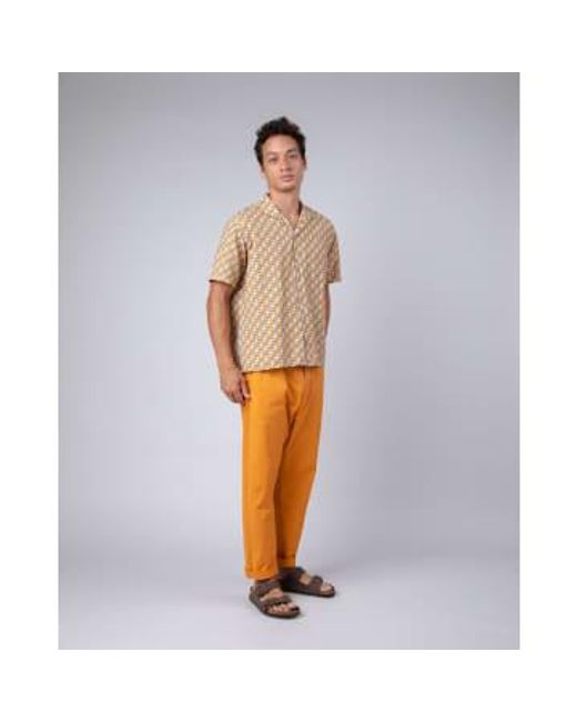 Tiles d'ocre Shirt Aloha imprimé Brava Fabrics pour homme en coloris Blue