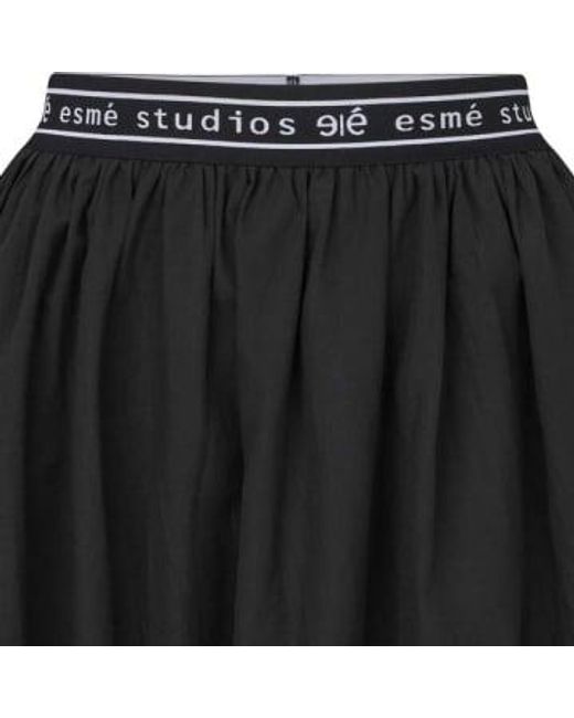 esmé studios Black Luna Organic Cotton Midi Skirt
