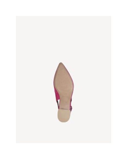 Tamaris Pink Suede Slingback Sandals