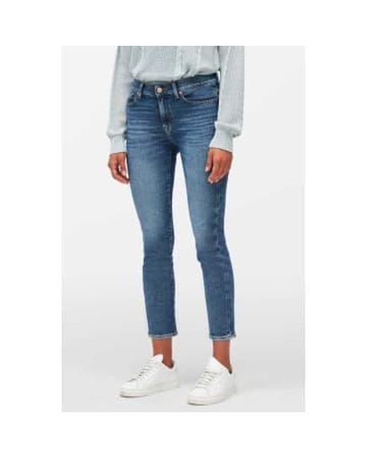 7 For All Mankind Blue Roxanne Ankle Luxe Vintage Love Mind Jeans 25