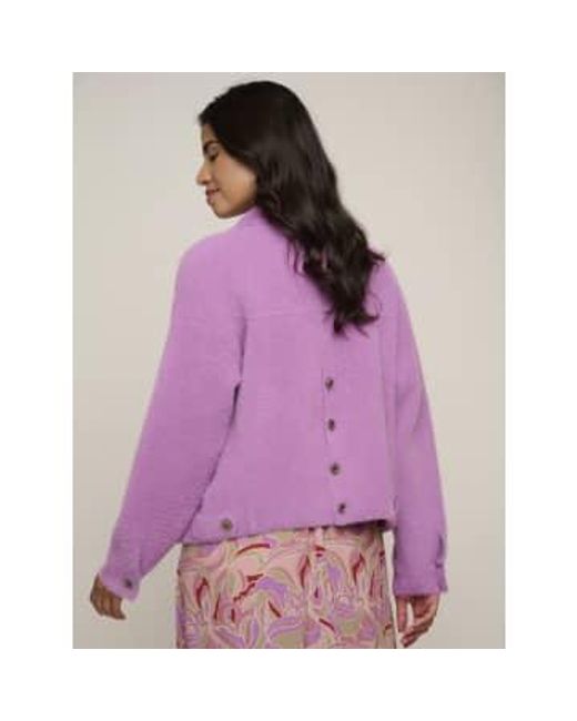 Rino & Pelle Purple Bubbly Boxy Jacket Dahlia Uk 6