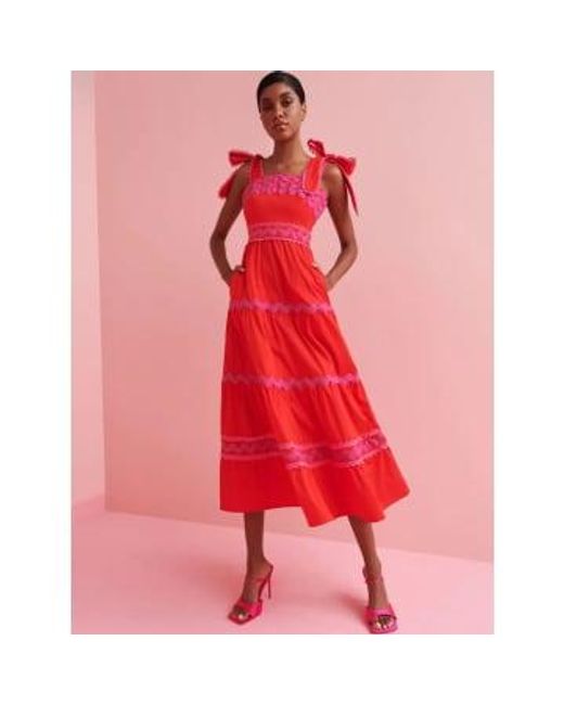 Celiab Red Jade Dress & Pink Uk 12