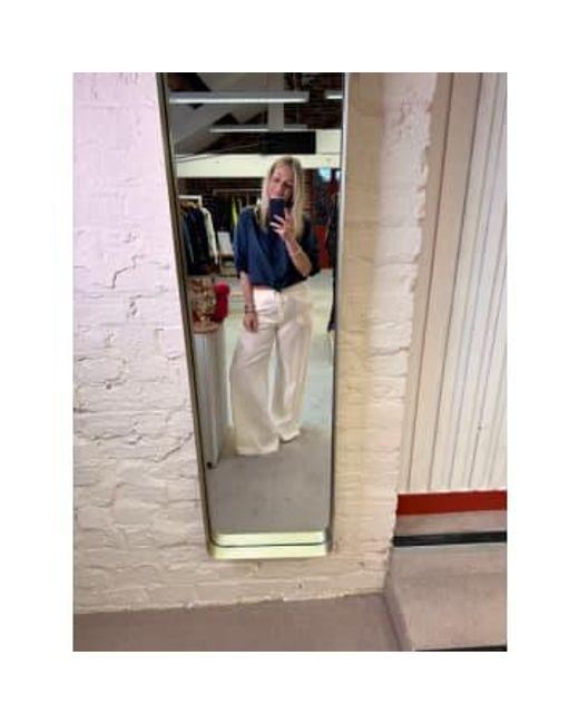 Pantalones lino palazzo Ottod'Ame de color White