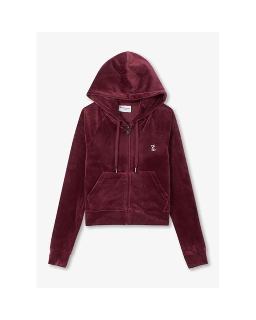 Juicy Couture Red Damen-Hoodie "Madison" mit Diamonte in Tawny Port