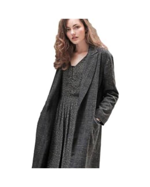 Louizon Long Coat In Size 2 Medium Black/grey