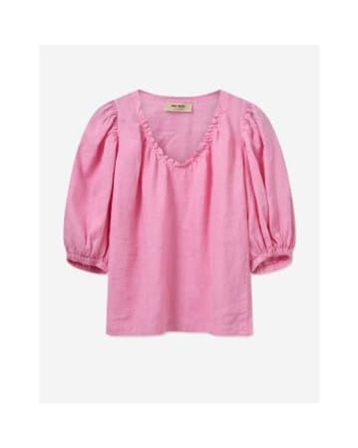 Mmtaissa linen blouse taille: l, col: Mos Mosh en coloris Pink
