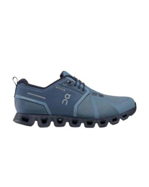 On Shoes Blue Scarpe Cloud 5 Waterproof Metal/ 37 for men