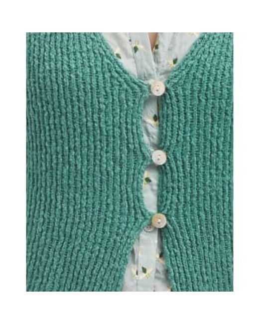 Nice Things Green 3 Buttons Vest S