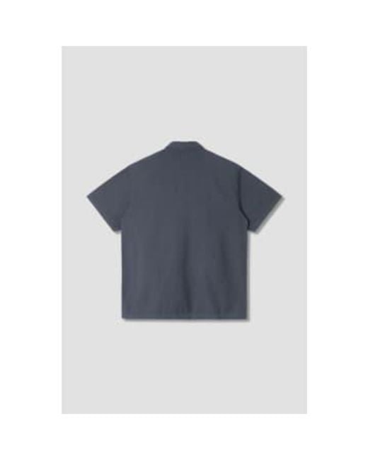 Stan Ray Blue Cpo Short Sleeve Shirt Sateen Medium for men