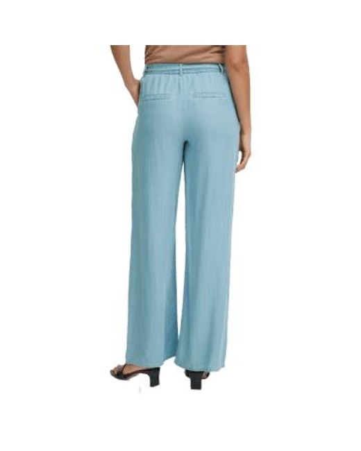 Byoung Wide Denim Trousers di B.Young in Blue
