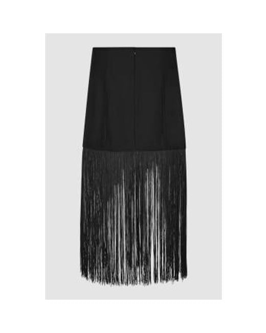 Second Female Black Fringe Skirt Xsmall