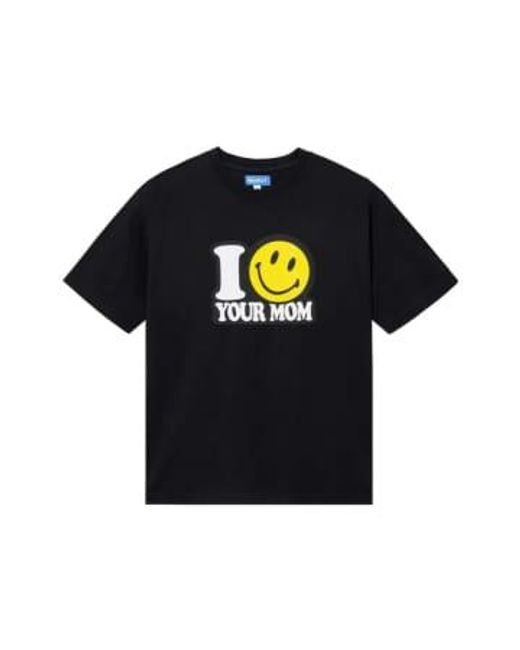 Camiseta smiley your mom Market de hombre de color Black