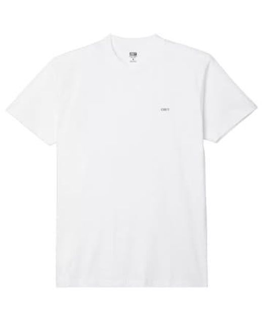 Obey White Ripped Icon T-shirt for men