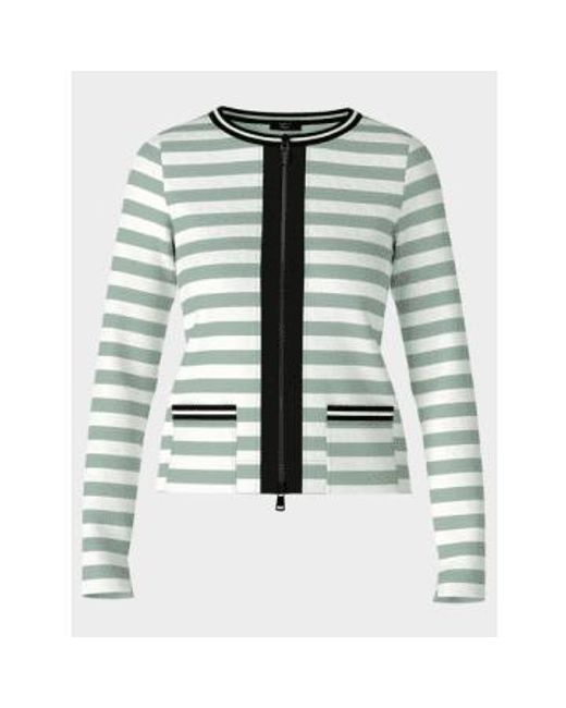 Marc Cain Green Striped Jacket