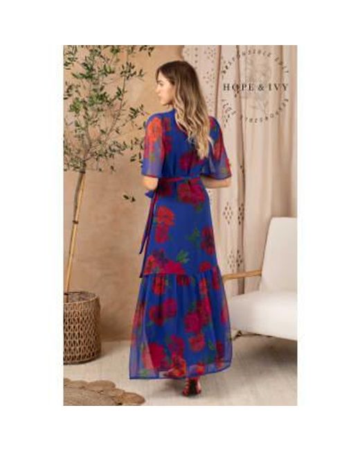 Hope & Ivy Multicolor Nour Maxi Wrap Dress