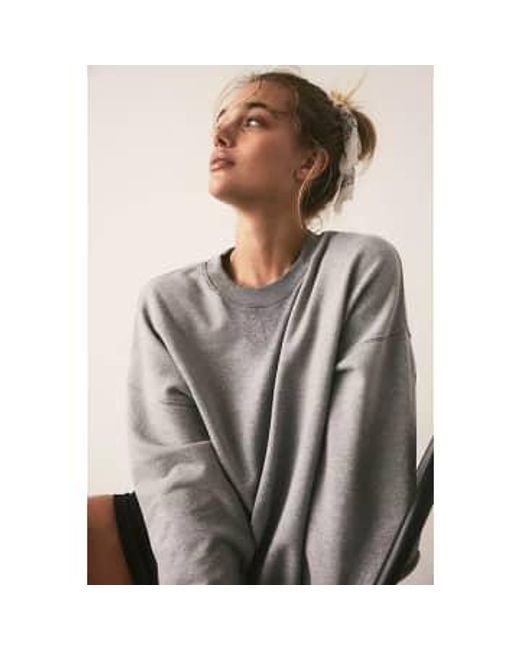 Free People Gray All Star Solid Pullover