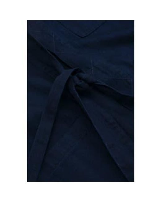 Universal Works Blue Tie Front Jacket Herringbone Denim M for men