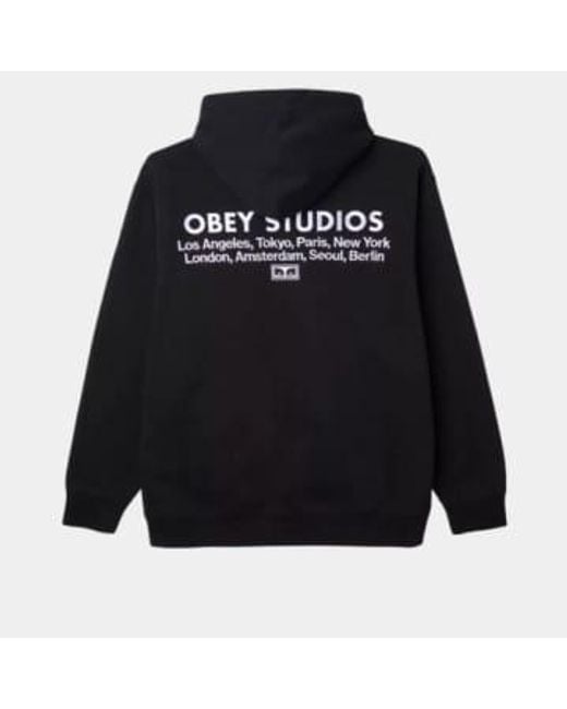 Studios Hoodie di Obey in Black da Uomo