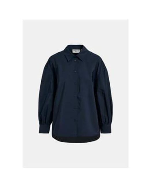 Essentiel Antwerp Blue Febiba Taffata Woven Puff Sleeve Shirt Navy Xs for men