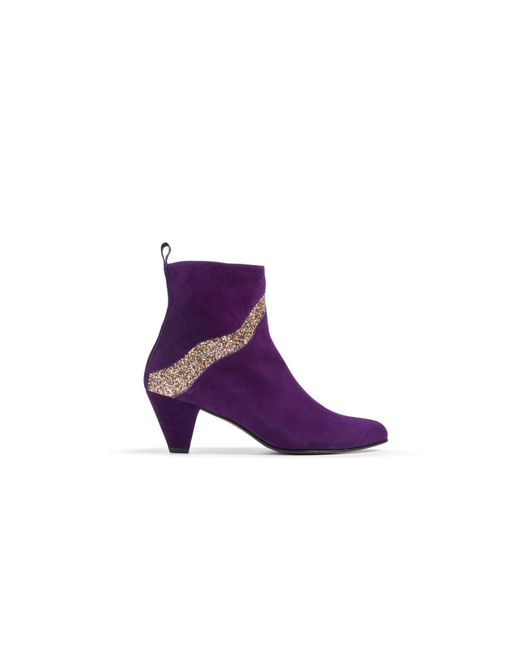 Emma Go Andrea Purple Sparkle Ankle Boot Lyst