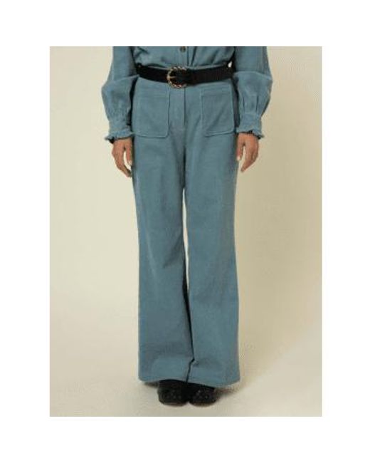 Bleu Poudre Zely Pantalon From FRNCH en coloris Blue