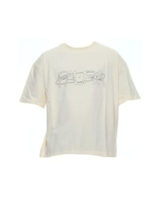 Paura White T-shirt Cosmic Costa Oversized S / Avorio for men