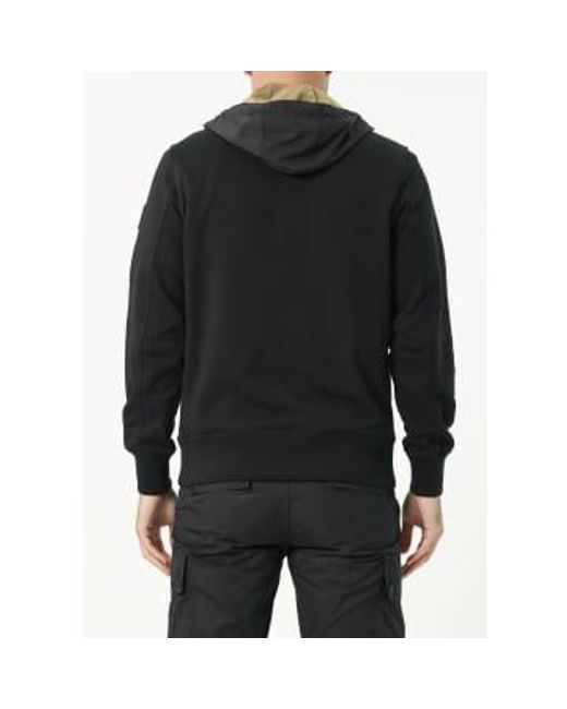 Belstaff Herrenhundertjähriger kapuzen -sweatshirt in schwarz & britisch -khaki in Black für Herren