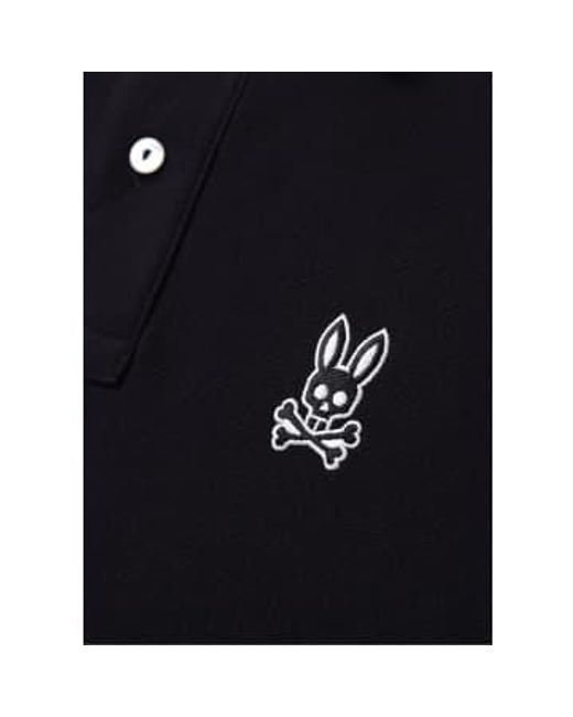 Psycho Bunny Black S Chester Pique Polo Shirt for men