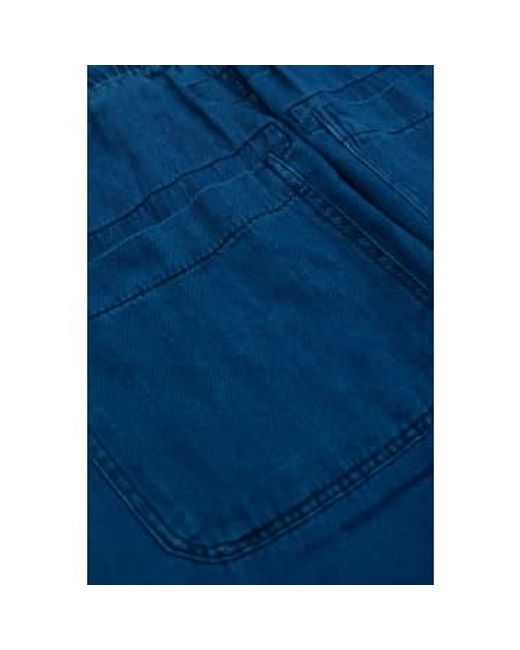 Universal Works Blue Hi Water Trousers Washed Herringbone Denim 28 for men