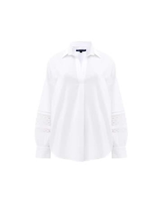Rodas camisa bordada French Connection de color White