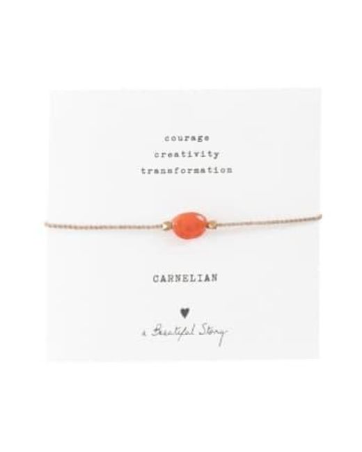 A Beautiful Story White Carnelian & Gemstone Card Bracelet 15-22cm