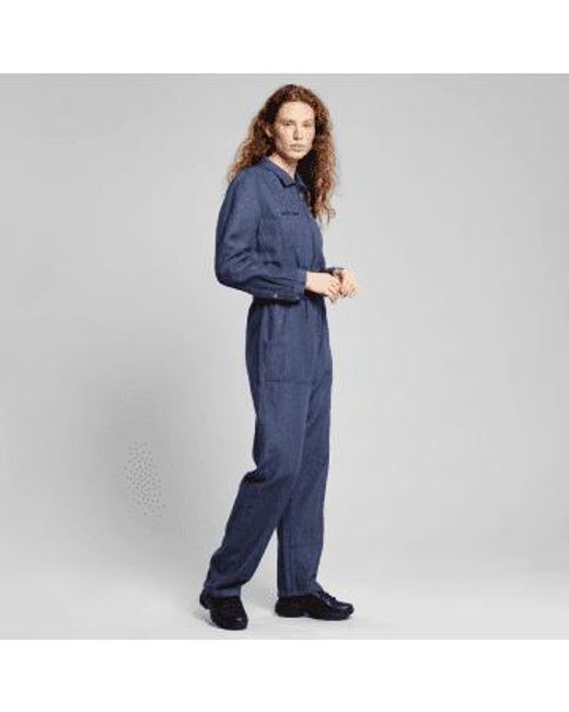 Dedicated Blue Overall Hultsfred Hemp Navy Xs