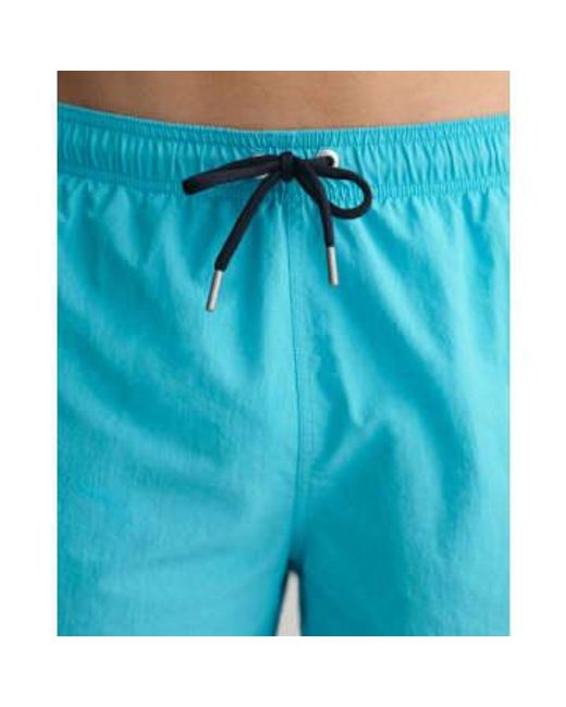 Pantalones cortos natación ligero acuado clásico Gant de hombre de color Blue