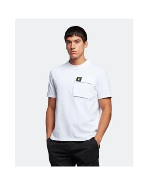 Lyle & Scott White Pocket T Shirt Medium / for men
